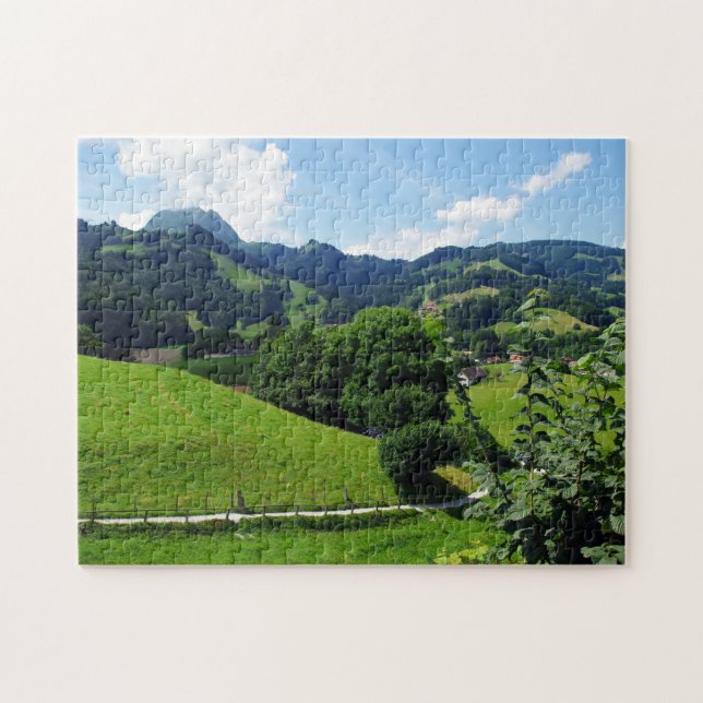 Green landscape jigsaw puzzle (Horizontal)