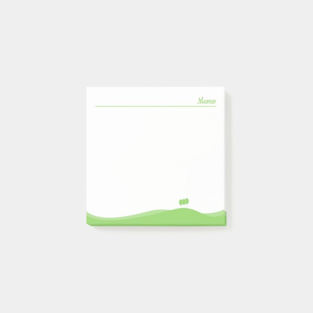 Green landscape post-it notes (Front)