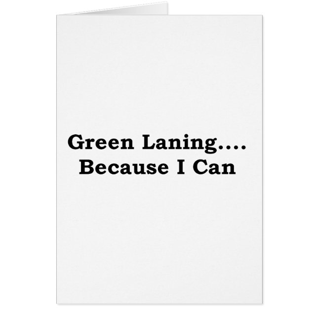 Green laning black (Front)