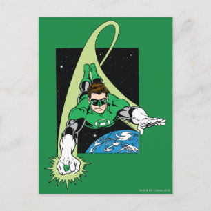 Green Lantern and Earth Postcard
