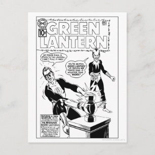 Green Lantern and Sinestro Cover, Black and White Postcard