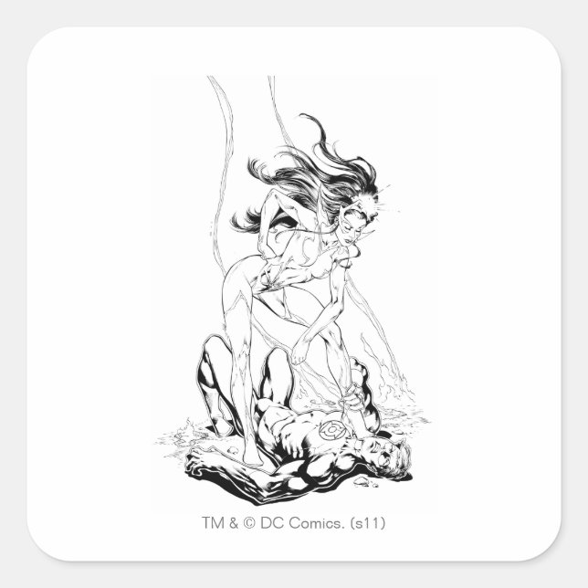 Green Lantern and Star Sapphire Square Sticker (Front)