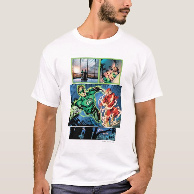 Green Lantern and The Flash Panel T-Shirt (Front)