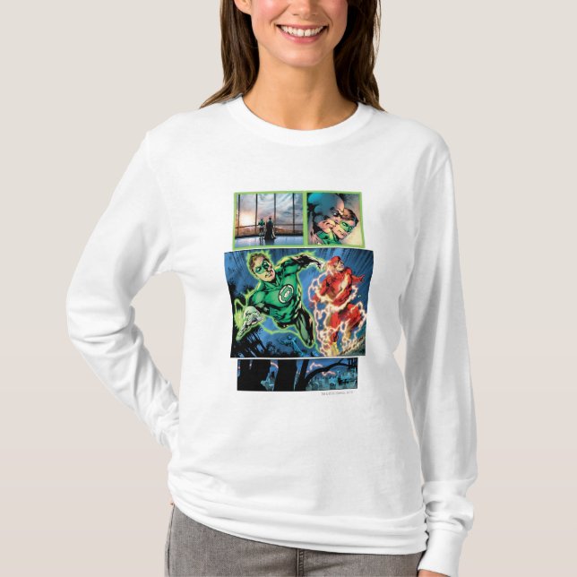 Green Lantern and The Flash Panel T-Shirt (Front)