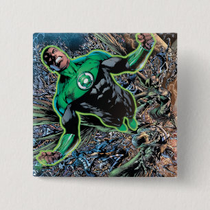 Green Lantern and the Moon 15 Cm Square Badge