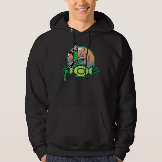 Green Lantern City Background and Logo Hoodie (Front)