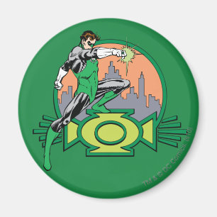 Green Lantern City Background and Logo Magnet