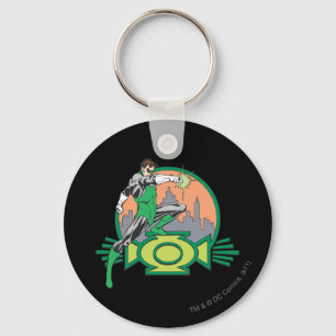 Green Lantern & Cityscape Key Ring