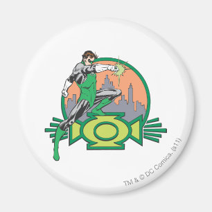 Green Lantern & Cityscape Magnet