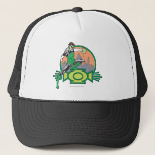 Green Lantern & Cityscape Trucker Hat