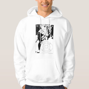 Green Lantern close up cover, Black and White Hoodie