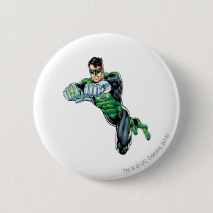 Green Lantern - Comic, Both arms forward 6 Cm Round Badge