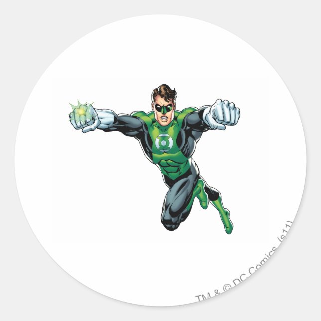 Green Lantern - Comic,  Looking Forward Classic Round Sticker (Front)