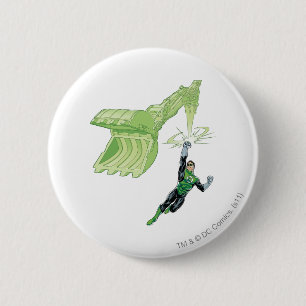 Green Lantern - Comic, with machine 6 Cm Round Badge