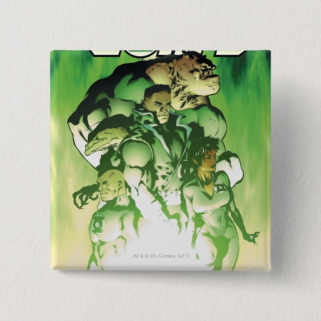 Green Lantern Corps 15 Cm Square Badge (Front)