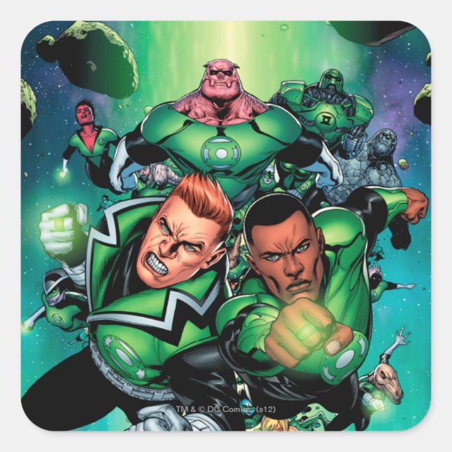 Green Lantern Corps Square Sticker (Front)