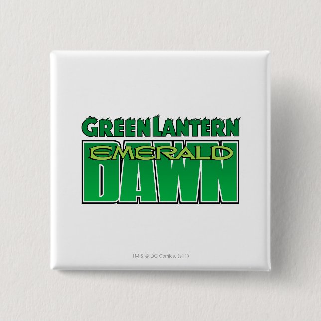 Green Lantern - Emerald Dawn Logo 15 Cm Square Badge (Front)