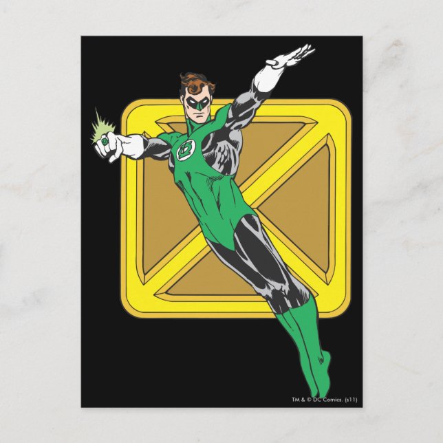 Green Lantern Extends Arms Postcard (Front)