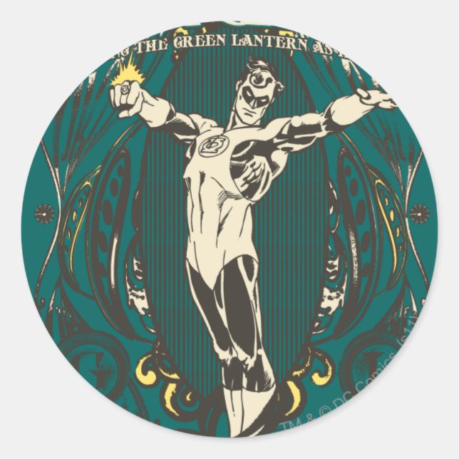 Green Lantern - "Fearless" Poster Classic Round Sticker (Front)