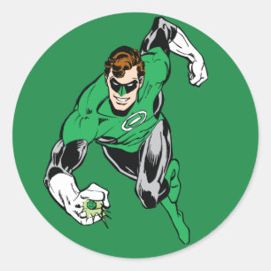 Green Lantern Fly Forward Classic Round Sticker