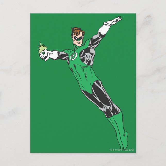 Green Lantern Fly Up Postcard (Front)