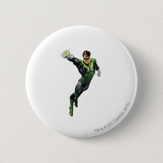 Green Lantern - Fully Rendered,  Arm out 6 Cm Round Badge (Front)