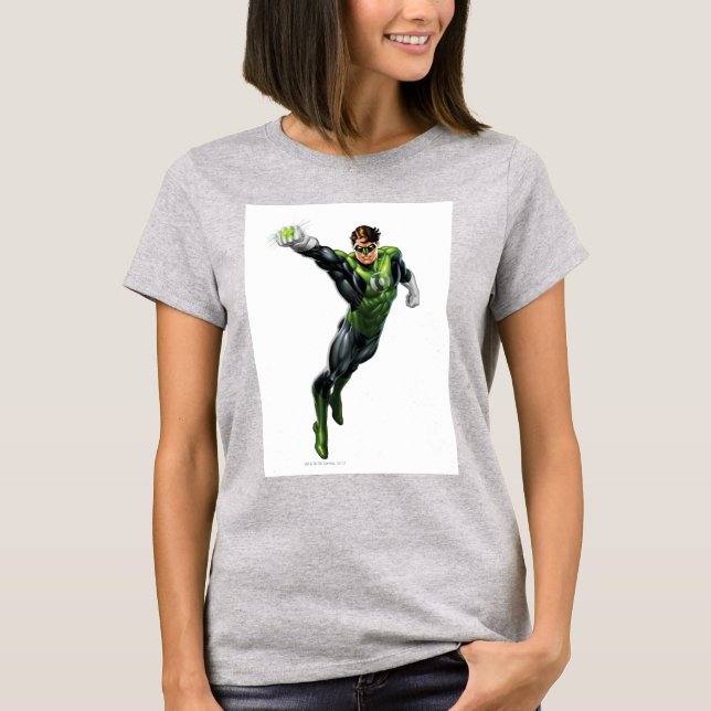Green Lantern - Fully Rendered,  Arm out T-Shirt (Front)
