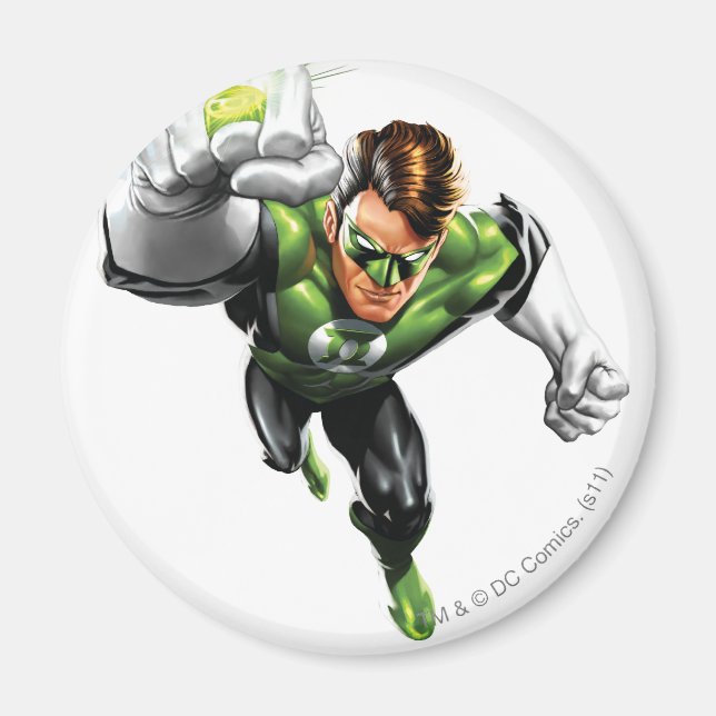 Green Lantern - Fully Rendered,  Arm Raise Magnet (Front)