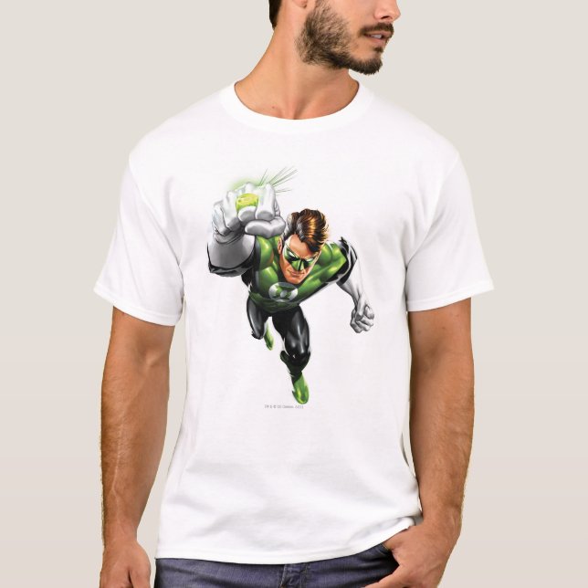 Green Lantern - Fully Rendered,  Arm Raise T-Shirt (Front)