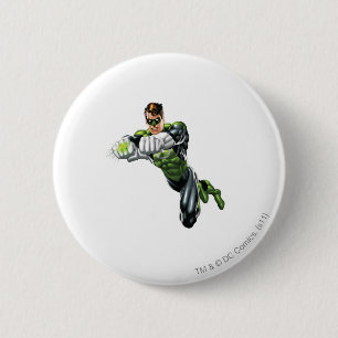 Green Lantern - Fully Rendered, Both arms forward 6 Cm Round Badge