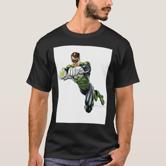 Green Lantern - Fully Rendered,  Both arms forward T-Shirt (Front)