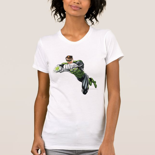 Green Lantern - Fully Rendered,  Both arms forward T-Shirt (Front)
