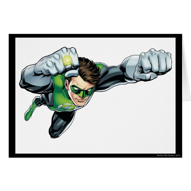 Green Lantern - Fully Rendered,  Flying Right (Front Horizontal)