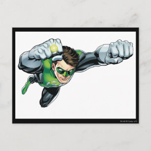 Green Lantern - Fully Rendered, Flying Right Postcard