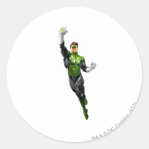 Green Lantern - Fully Rendered,  Flying Up Classic Round Sticker
