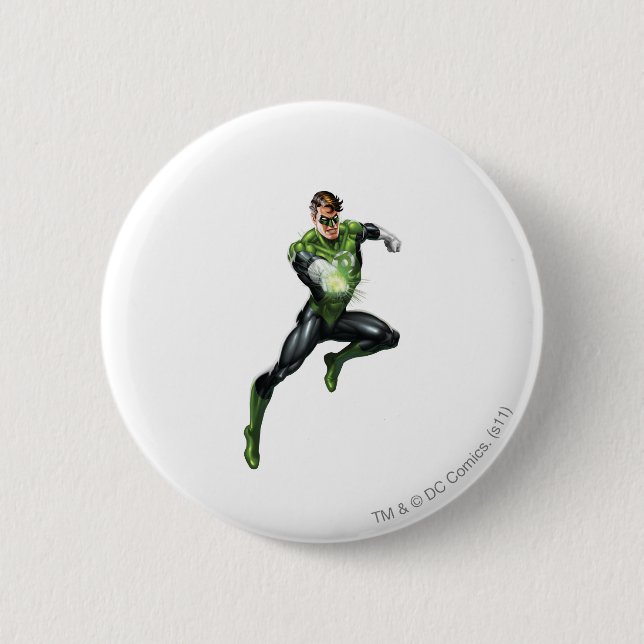 Green Lantern - Fully Rendered,  Jumping 6 Cm Round Badge (Front)