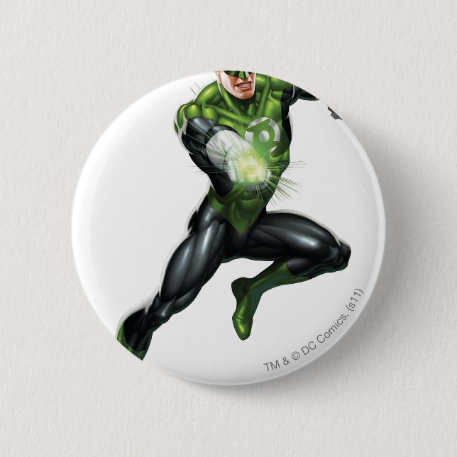 Green Lantern - Fully Rendered,  Jumping 6 Cm Round Badge (Front)