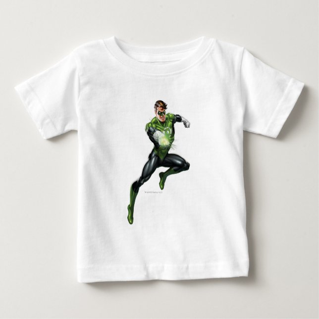 Green Lantern - Fully Rendered,  Jumping Baby T-Shirt (Front)