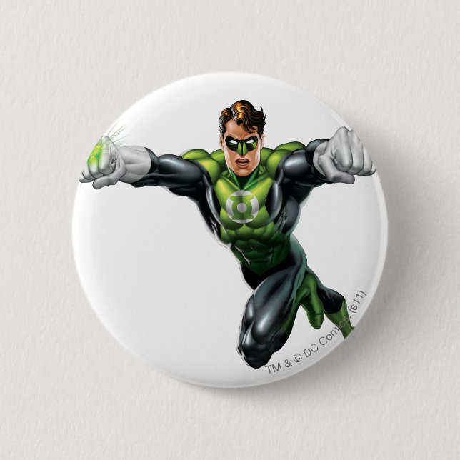 Green Lantern - Fully Rendered,  Looking Forward 6 Cm Round Badge (Front)