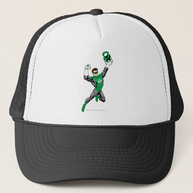 Green Lantern - Fully Rendered,  with lantern Trucker Hat (Front)