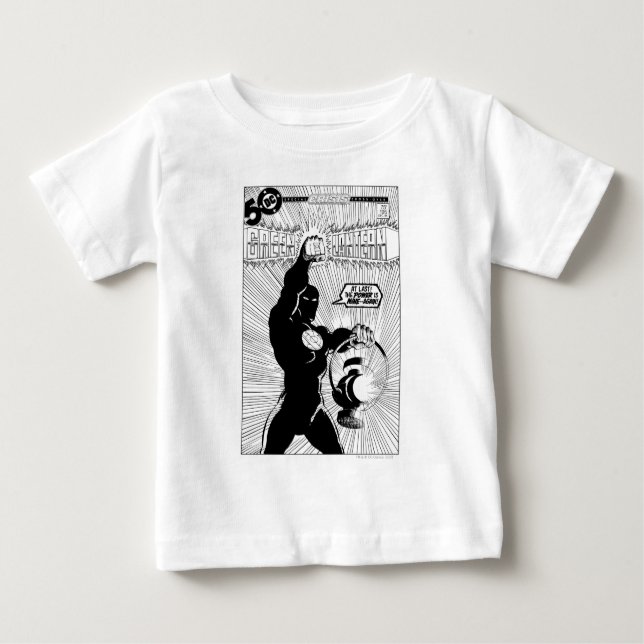 Green Lantern - Glowing Lantern, Black and White Baby T-Shirt (Front)