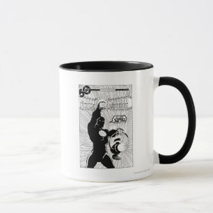 Green Lantern - Glowing Lantern, Black and White Mug