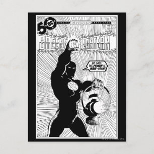 Green Lantern - Glowing Lantern, Black and White Postcard