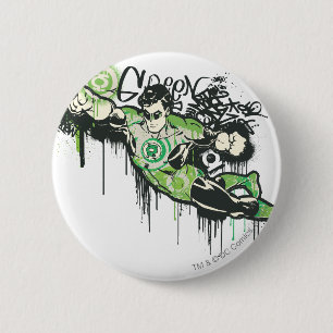 Green Lantern Graffiti Character 6 Cm Round Badge