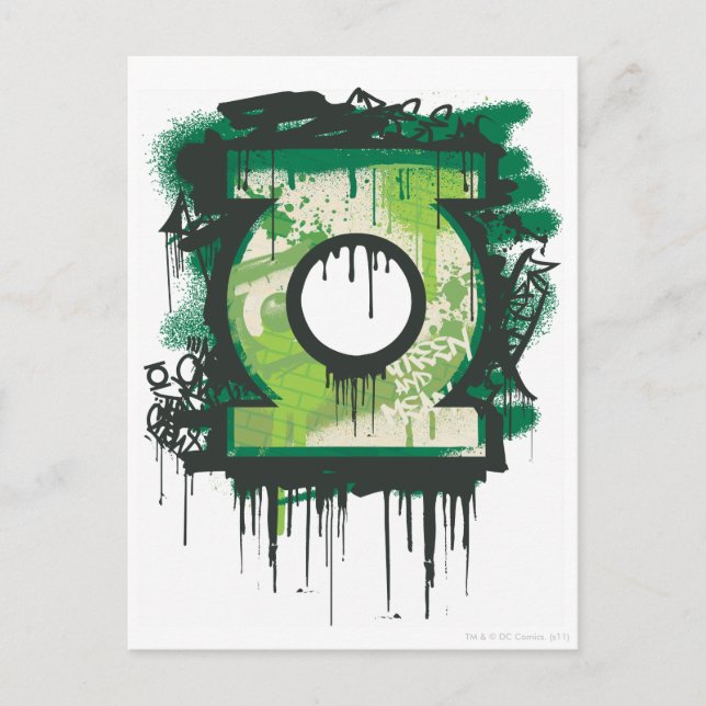 Green Lantern Graffiti Symbol Postcard (Front)