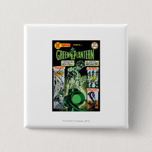 Green Lantern - Green Shaded Comic 15 Cm Square Badge