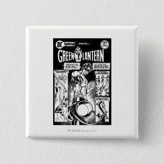 Green Lantern - Green Shaded Comic, Black 15 Cm Square Badge