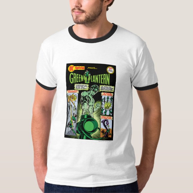 Green Lantern  - Green Shaded Comic T-Shirt (Front)