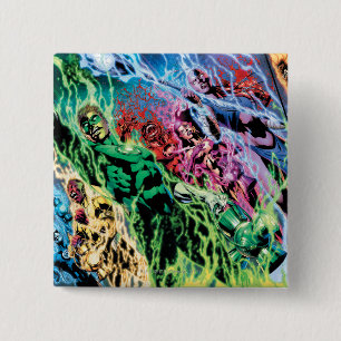 Green Lantern Group - Colour 15 Cm Square Badge