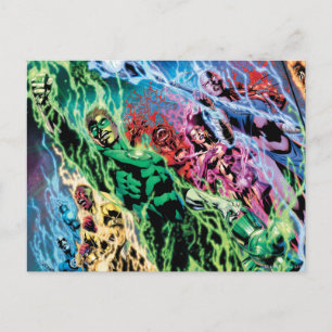 Green Lantern Group - Colour Postcard
